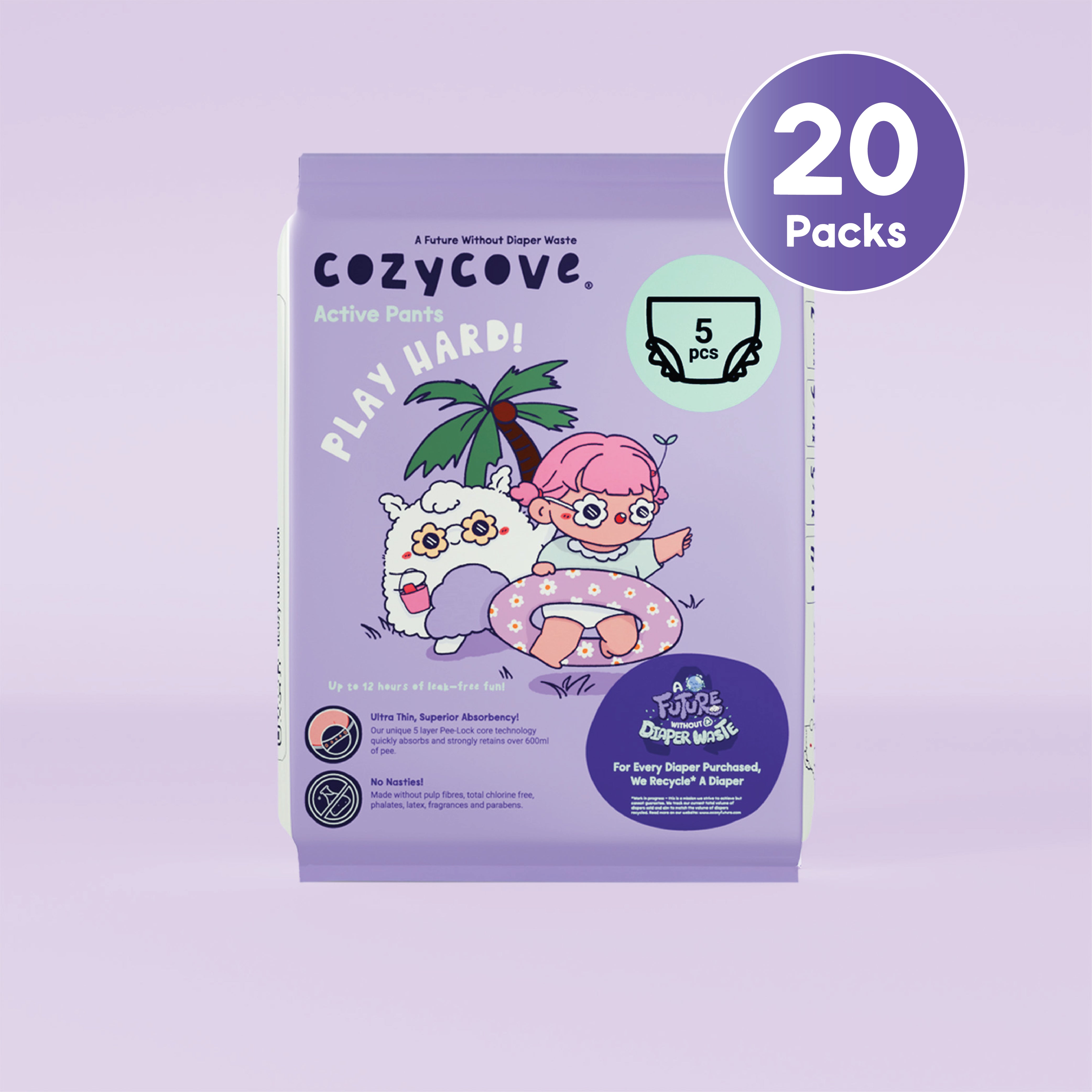 Play Hard Travel Pack Active Pants Diapers