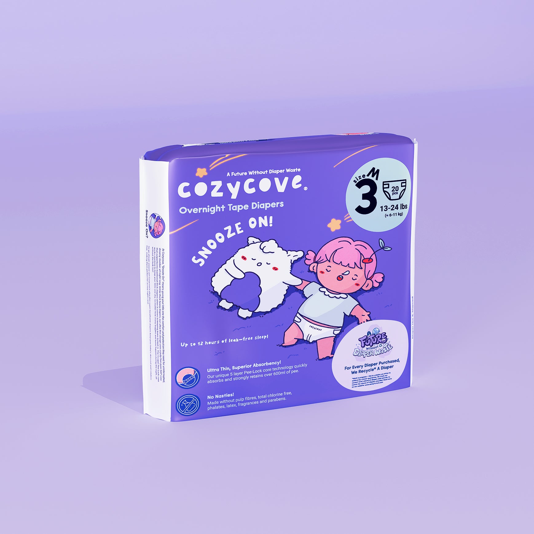 Snooze On Slim Overnights Tape M 5/80 pcs